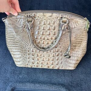 Brahmin Crocodile Embossed Satchel